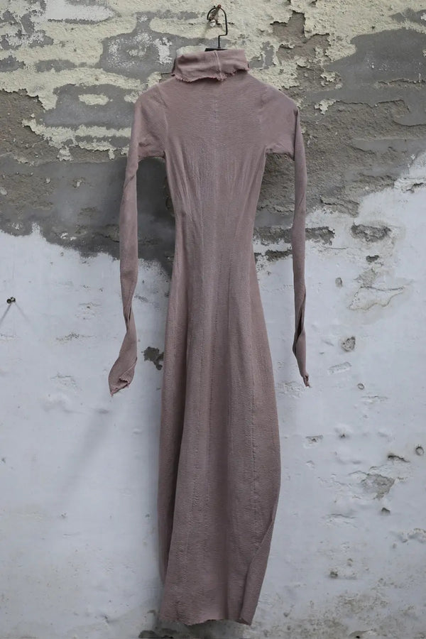 Marc Le Bihan 21915 Silk Shrinkage Stretch One-Piece Dress Collection French High-Level Handmade MLB-21915-JMG Old Rose PMLB4